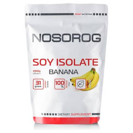 Соєвий протеїн ізолят Nosorog Soy Isolate Protein (Banana) 1 kg, фото 2