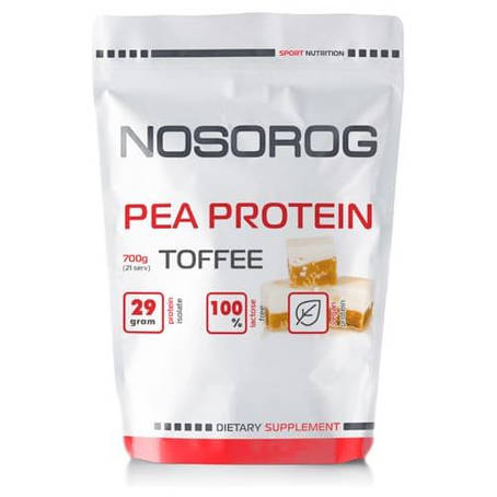 Ізолят горохового білка Nosorog Pea Protein Isolate (Toffee) 700 g, фото 1