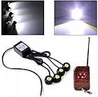 Денні ходові вогні-строби ДХО, стробоскоп 2 в 1 на 4 діоди 16 РЕЖИМІВ СТРОБОСКОПІВ, фото 8