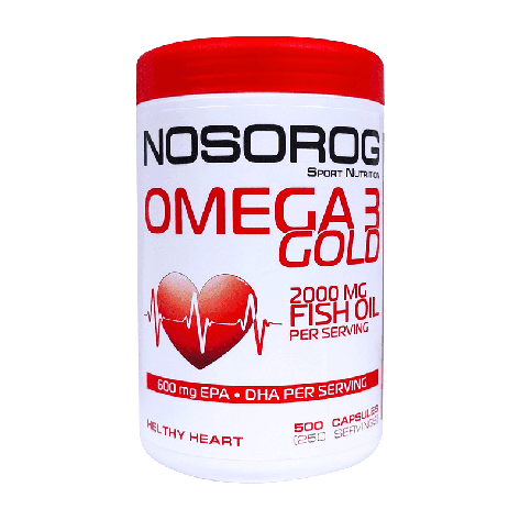 Жирні кислоти Nosorog Omega 3 Gold 1000 mg 500 caps, фото 1