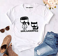 Мужская футболка Karl Lagerfeld Карл Лагерфельд Белая