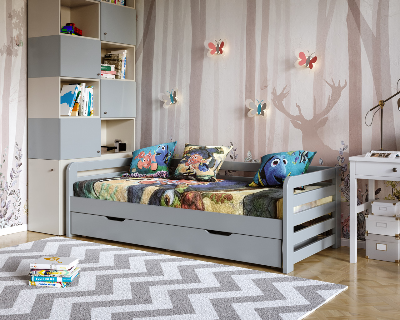 Дитяче дерев'яне ліжко "Немо" від Arbor (різні кольори)