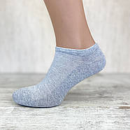 Чоловічі короткі хлопкові шкарпетки сітка сірого кольору Krokus 39-42, фото 2