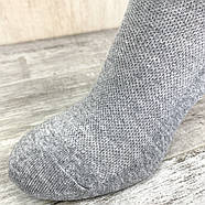 Чоловічі короткі хлопкові шкарпетки сітка сірого кольору Krokus 39-42, фото 3