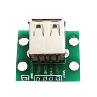Плата з роз`ємом USB 2.0 type A to DIP