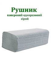 Рушник паперовий Альбатрос сірий V 1шар 230хх250 150шт (25уп/ящ)