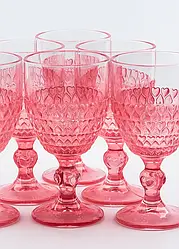 Набір келихів «Рожеве Серце», 300 мл рожевий