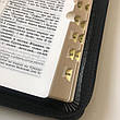Шкіряна Біблія переклад Огієнка маленького формату з пошуковими індексами Шкіряна канонічна Біблія 13*18 см, фото 4