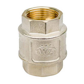 Зворотний клапан WEZER DN25 1" з латунним штоком, нікель
