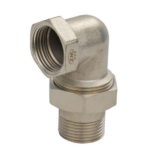З'єднання американка кутова WEZER DN20 3/4" Вн.-Зов. нікель, фото 1