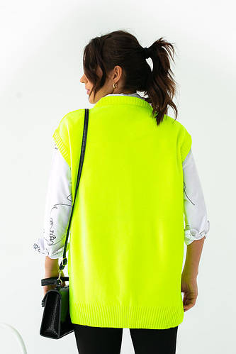 Купить Женская трикотажная жилетка с удлиненной спинкой QU STYLE ...