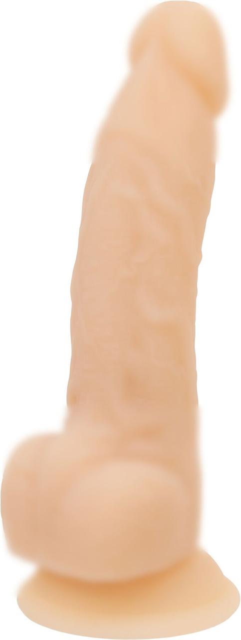 Вібратор з обертанням ADDICTION - Naked - 8" Rotating & Vibrating Dildo with Remote - Vanilla, 21,6х4,2 см.