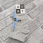 Шкарпетки чоловічі короткі весна/осінь сірі з написом р.41-44 DUET 30034591, фото 2