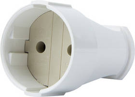 Розетка переносна e.socket.001.10.white, без з/к,10А біла, E.NEXT (p017001)