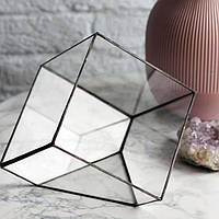 Пустой стеклянный флорариум моссариум куб с наклоном