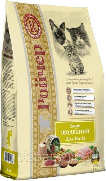 Cухий корм Ройчер Щоденний (для котів з куркою) 6кг