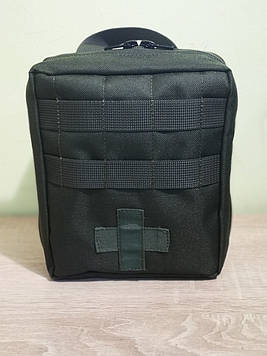 Медична тактична сумка-аптечка MOLLE військова, Армійський навісний підсумок під аптечку колір олива