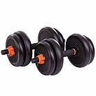 Набір гантелей зі штангою та гірами 6в1 багатофункціональний 10 кг FED SC-80016-10 2 шт. по 5 кг, фото 3