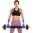 Набір гантелей зі штангою та гірами 6в1 багатофункціональний 10 кг FED SC-80016-10 2 шт. по 5 кг, фото 5