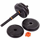 Набір гантелей зі штангою та гірами 6в1 багатофункціональний 10 кг FED SC-80016-10 2 шт. по 5 кг, фото 4