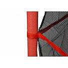 Батут дитячий з захисною сіткою діаметром 140 см маленький спортивний батут для будинку на вага до 45 кг червоний, фото 3