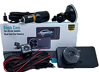 Видеорегистратор автомобильный с 3 камерами X1000 ABC черная