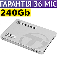 240GB SSD диск Transcend SSD220S Premium, твердотільний ссд 2.5" накопичувач 240 гб для ПК та ноутбуку