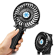 Міні-вентилятор USB з акумулятором портативний ручний Handy Mini Fan Чорний, фото 7