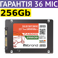 256GB SSD диск Mibrand Caiman, твердотельный ссд 2.5" накопитель 256 гб для ПК и ноутбука