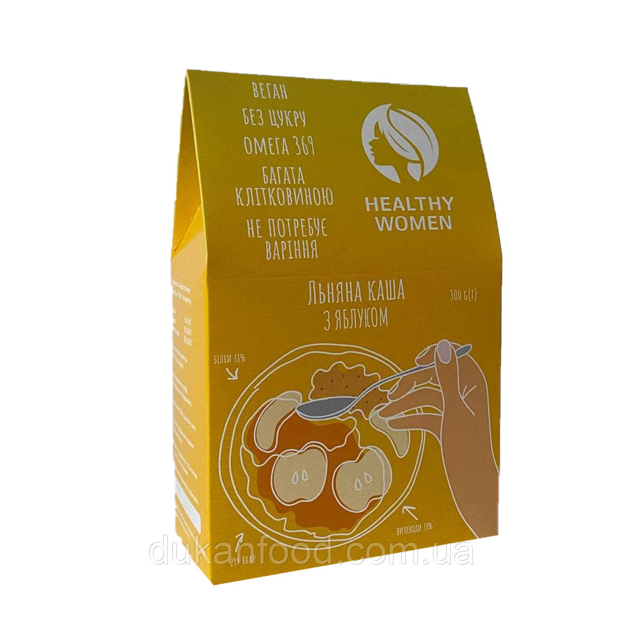 Лляна каша з яблуком, Healthy women, 300 г