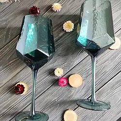 Келих для вина "Зеркальна бірюза" 600 мл