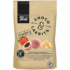 Лакриця в шоколаді Panda Choco Lakrits Strawberry 120g