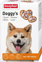 Лакомства для собак Beaphar Doggys Mix с таурином, биотином, и протеином 180 таб