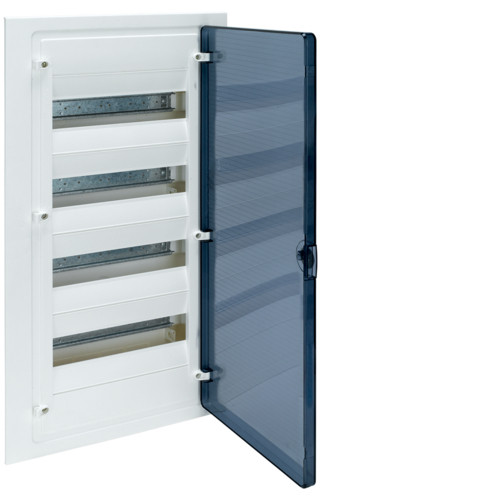 Щит вбудовуваний Hager Golf VF412TD 48 мод., 4 ряда (розподільчий, модульний, з прозорою дверкою), фото 1