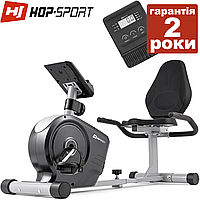 Горизонтальный велотренажер Hop-Sport HS-2050L Beat черно / серый. До 120 кг. Маховик 8 кг.