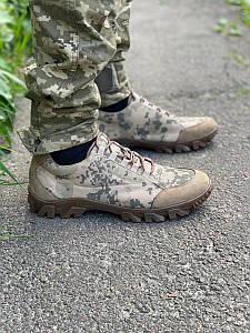 Кросівки чоловічі тактичні ShoesBand камуфляжні Хакі Надміцна натуральна замша розмір 42 (28,0 см)