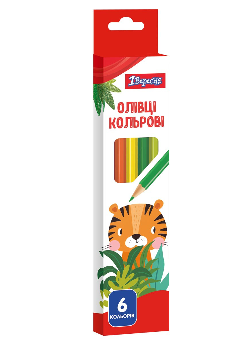 Олівці 1 Вересня 6 кол. Zoo Land (290640)