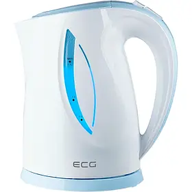 Чайник ECG RK 1758 Blue (Пластик, 1.7 л, Білий, 2000 Вт, ЧЕХІЯ)