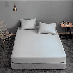 Простирадло на резинці 160х200х20см бязь тм Ярослав №8 Сірий