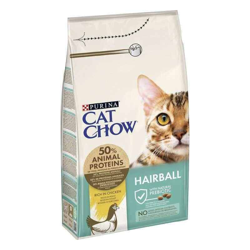 Сухий корм Purina Cat Chow Кет Чау Hairball Control для котів із контролем утворення грудок шерсті 1.5 кг