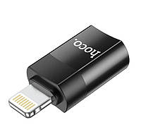 Адаптер Hoco UA17 Lightning Male to Type-C female USB2.0 adapter Black