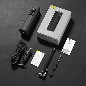 Автомобільний компресор Baseus Super Mini Inflator Pump Black (CRCQ000001), фото 3