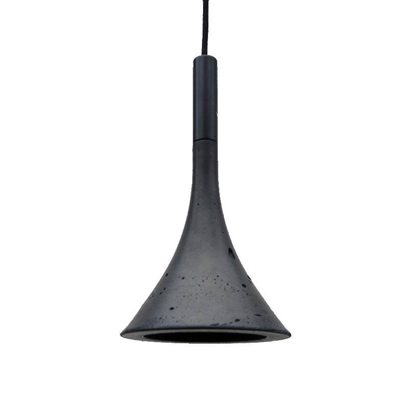 Бетонний світильник Ø170мм h300мм GU10 підвісний графітовий