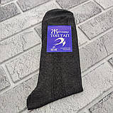 Шкарпетки чоловічі високі весна/осінь темно сірі р.31 ТОП-ТАП х/б бічний узор НМД-05260, фото 2