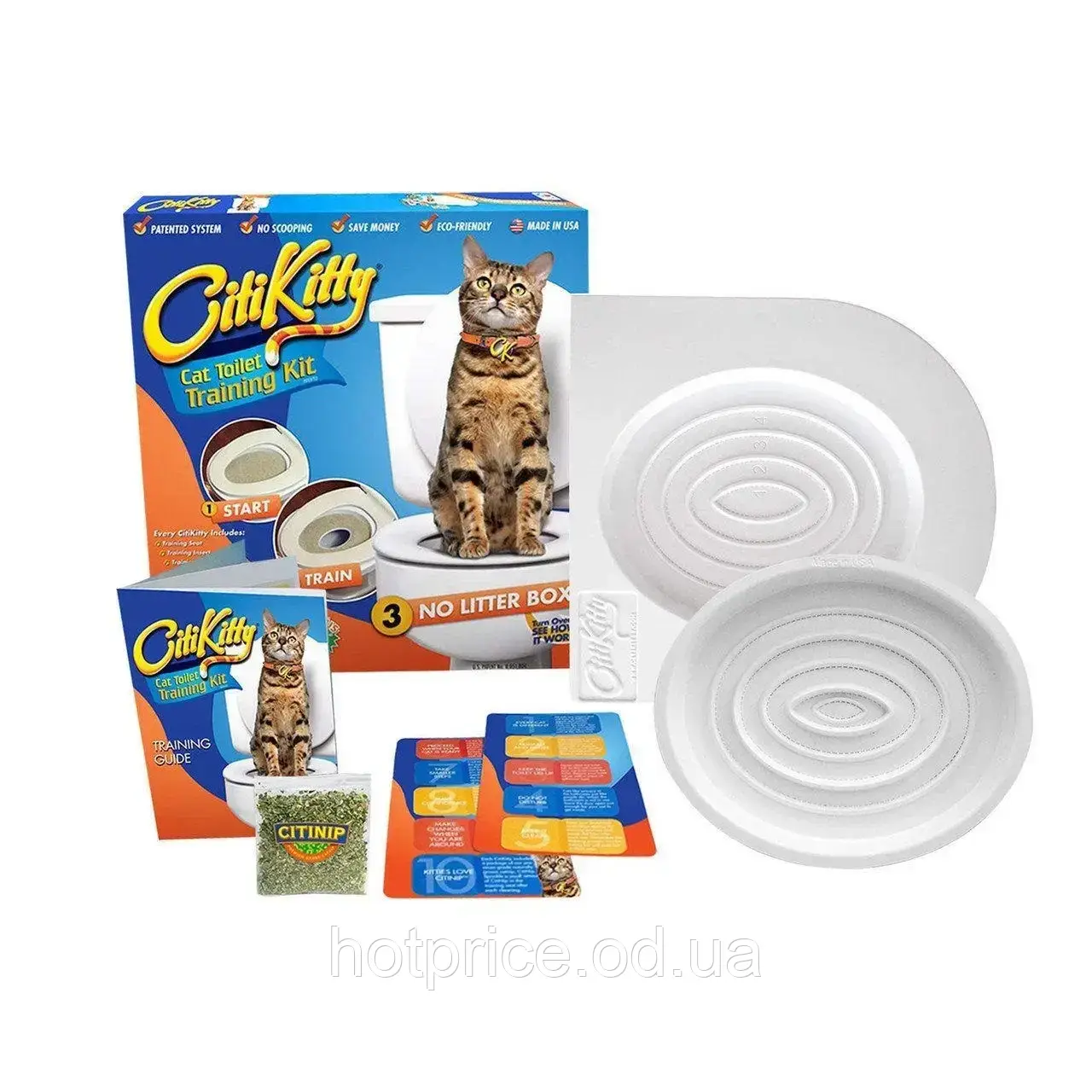 Набор для приучения кошек к туалету CitiKitty Cat Toilet, Накладки на унитаз для домашних питомцев [ОПТ] - фото 8 - id-p1645018421