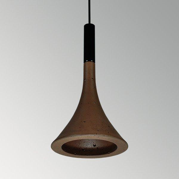 Бетонний світильник Ø170мм h300мм GU10 підвісний коричневий