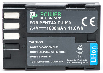 Акумулятор PowerPlant Pentax D-Li90 1600mAh DV00DV1281 - фото 2 - id-p519115174
