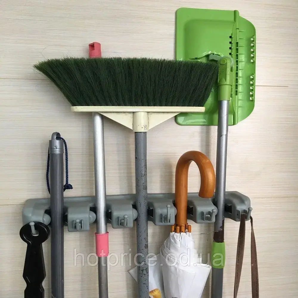 Держатель органайзер для швабры и щеток Broom holder [ОПТ] - фото 5 - id-p1645018554