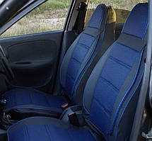 Авто чохли  Pilot ВАЗ 2108-99/2115 чорний екошкіра+тканина тем-синя