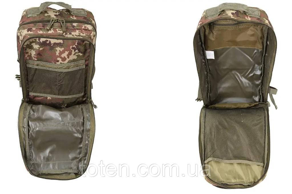 Рюкзак тактический армейский камуфляж песочный 36 литров, мягкая спинка, крепления Molle, Mil-Tec Германия - фото 5 - id-p1621664621